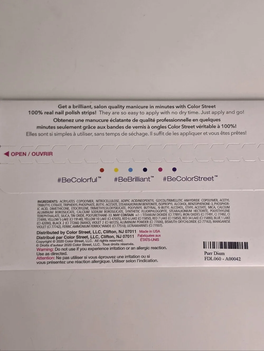 Color Street Nail Polish Strips Bundle - Solstice Sunrise, Purr Diem, Cape Coral